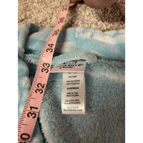 Hello Kitty Fleece Robe Blue XL Womens Cozy Loungewear Soft - Picture 2 of 4
